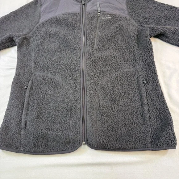 L.L.Bean‎ Gray Fleece Full Zip Jacket women's Polartec LRG. Comfort, sporty warm - Picture 2 of 16